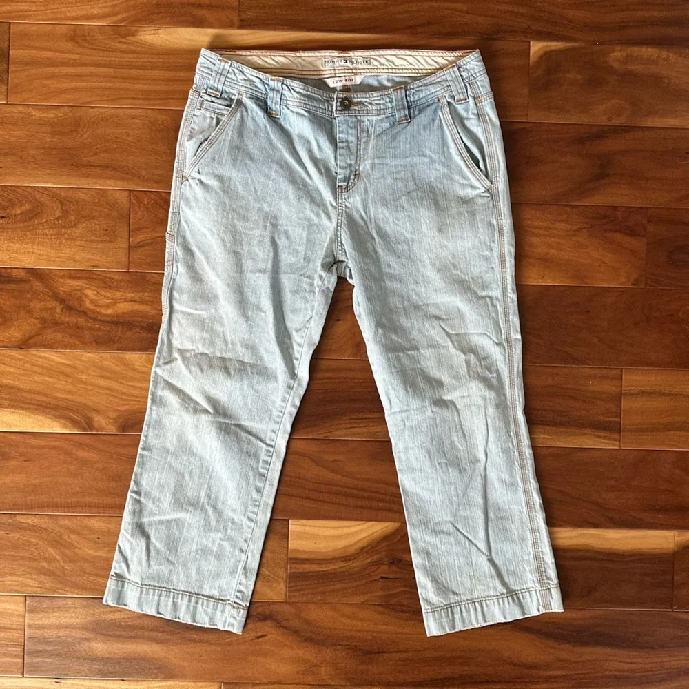Tommy Hilfiger Light Blue Denim Capri Jeans size 14